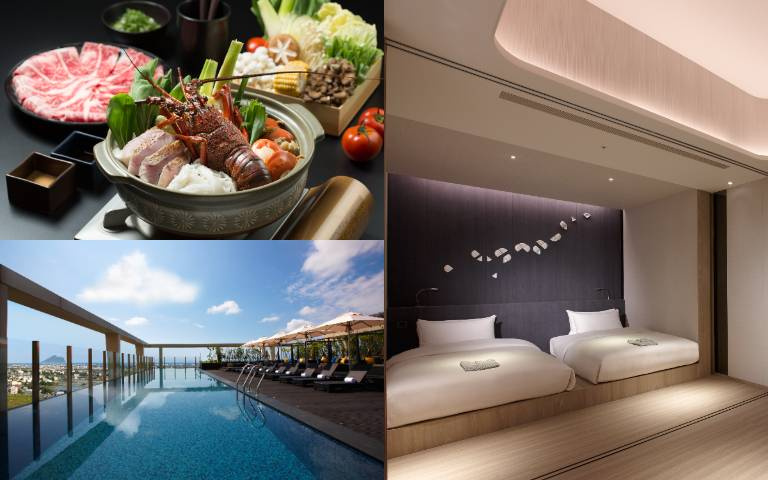 入住飯店爽吃龍蝦海陸宴！私人露天湯池、星光電影院一次享受！