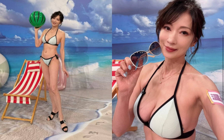 溫翠蘋55歲解鎖「比基尼處女秀」！零贅肉身材辣翻全場，根本美魔女天花板！