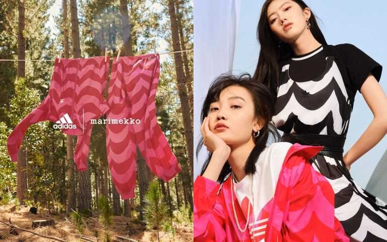 永續力道加乘:adidas攜手marimekko大玩印花,把經典圓點與波紋圖案都搬到運動休閒服裝上
