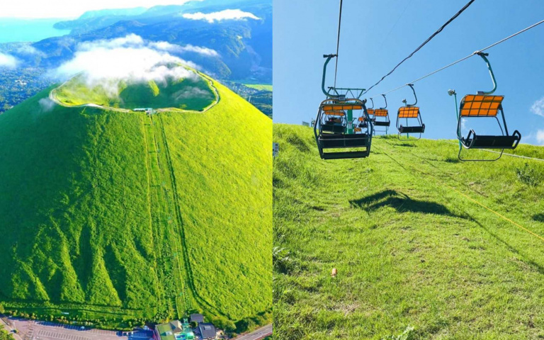 邊爬邊流口水!巨大版「抹茶布丁」紅遍日台,走不動還有纜車搭!