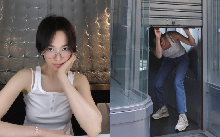 宋慧喬「白背心+牛仔褲」穿搭狂吸75萬讚!網瘋找同款:美得像22歲大學生!