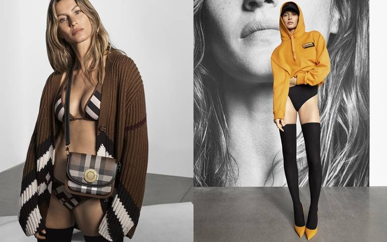 超模吉賽兒「豐乳美腿」拍攝BURBERRY形象大片!41歲火辣好身材穿起比基尼還是超性感啊!