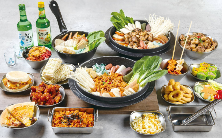 韓式料理吃到飽「500元有找」 鍋物、炒雞、炸雞通通有