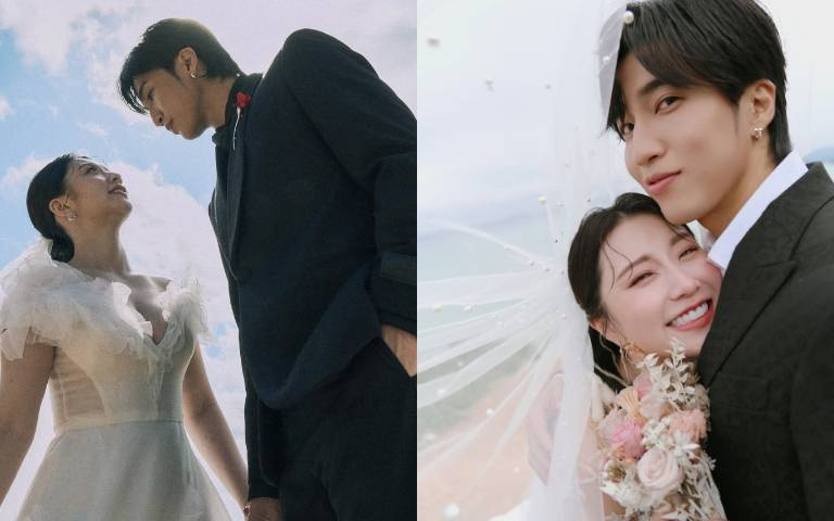 浪漫婚紗照曬不停!婁峻碩、焦凡凡沖繩婚禮太夢幻,見證美好愛情的同款珠寶搜出來