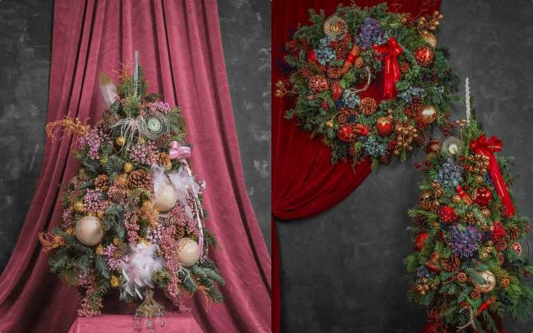 讓家裡成為最有質感的耶誕打卡景點！honeyDANIELS Florist 丹尼爾花藝推出量身訂製的粉紅燦金手工聖誕樹、還有多款鐘罩式恆星花聖誕樹等，在家PARTY兼防疫也很時髦！