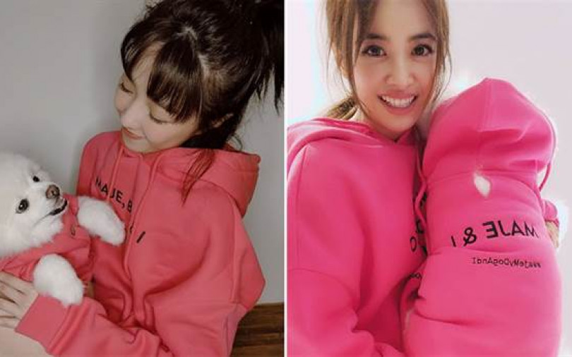 萌到爆炸～蔡依林、邵雨薇跟狗狗穿情侶裝，除了帽T、領巾也好燒