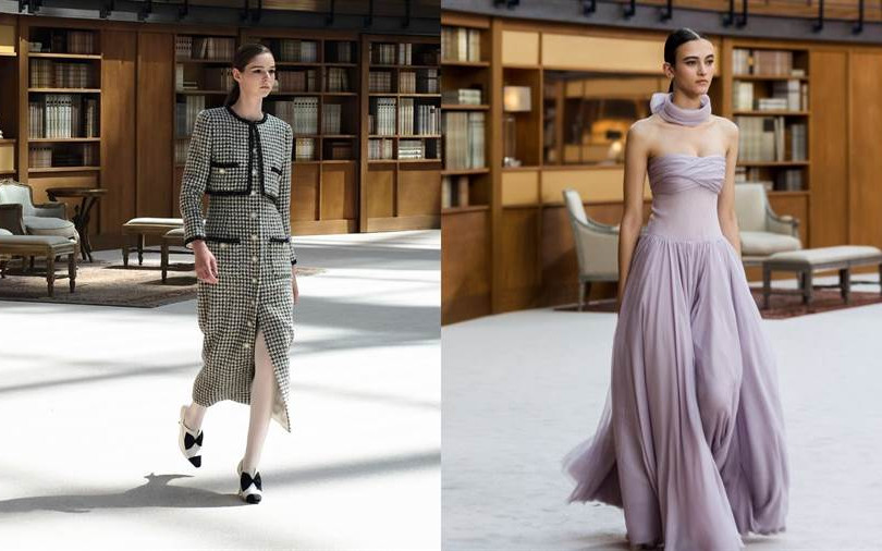 史上最美的書呆們,Chanel 高定系列這次在巴黎大皇宮蓋起巨大圖書館