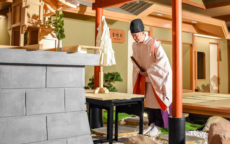 日本神社祭儀重現北投日勝生加賀屋！金澤最古老神社台灣分社「北投石浦神社」安座儀式！