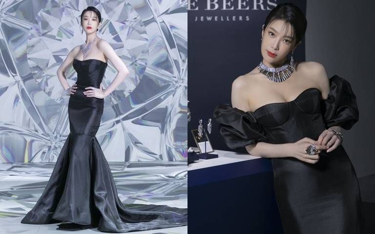 蔡淑臻獲金鐘57迷你視后提名!黑色極簡禮服搭上億De Beers美鑽珠寶被誇根本是最強戰服!