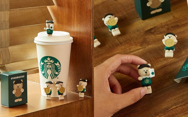 星巴克超萌「小熊杯塞」滿350就送　盲盒「這天」開抽