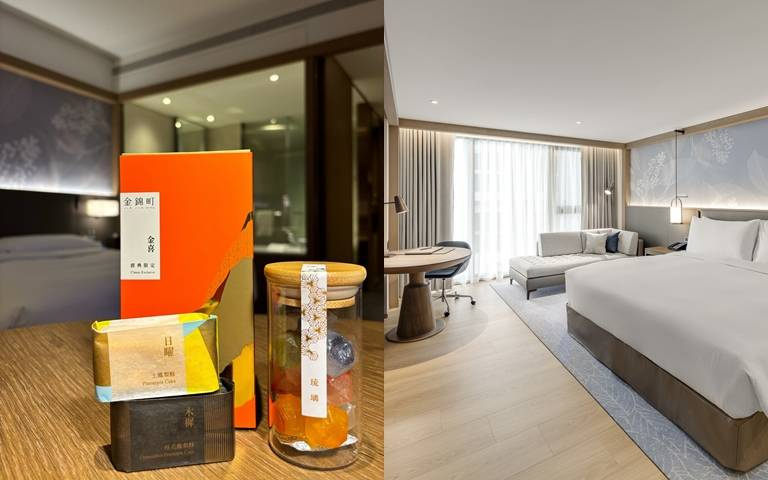 入住酒店贈獨家特選禮盒！琥珀糖、金箔土鳳梨酥一次享用！