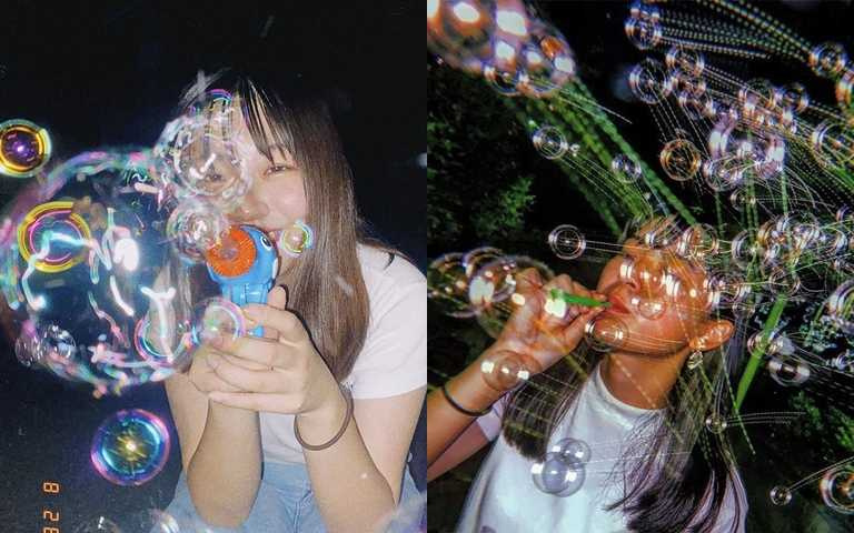 日韓女生IG上正流行「Soap Bubble Shot」!超獨特的照片居然只用泡泡就完成!