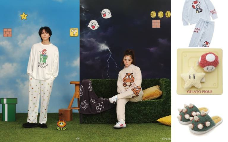 超級瑪利歐SUPER MARIO meets GELATO PIQUE聯名睡衣第4波系列登場！