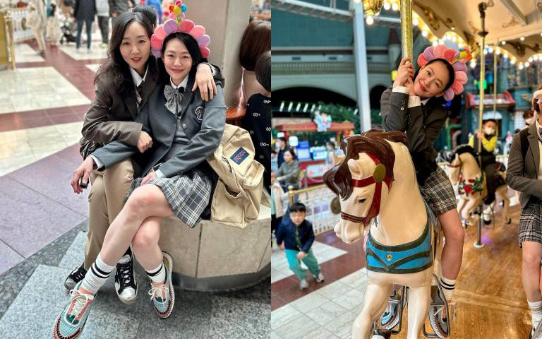 小S韓國自由行裝嫩妹穿制服拍照,韓國人一致讚好會保養!根本像當年剛出道的18歲ASOS!