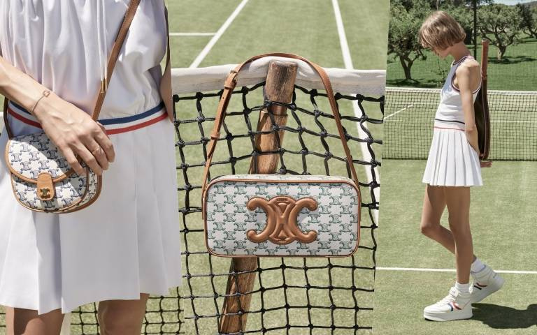 CELINE 2023夏季網球膠囊系列好好看！繽紛配色的TRIOMPHE帆布印花手提包最便宜4萬有找！