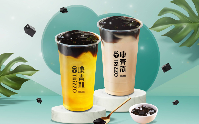 「康青龍」外送買一送一!仙凍蜜茉綠、黑奶茶手搖飲控快點爆!