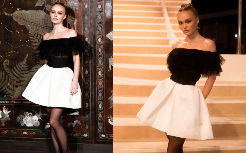 超夯星二代！莉莉蘿絲戴普擺起厭世顏穿上蓬蓬洋裝　強叔女兒果然超有態度！