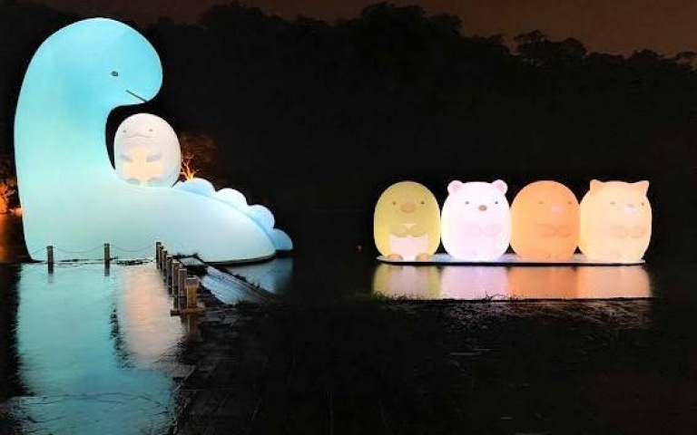 萌萌角落小夥伴現身碧潭　大型水上地景裝置療癒亮相