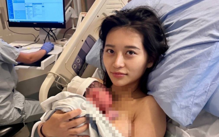 祈錦鈅生女兒僅花18分鐘　搞笑自稱「因為核心練太好」