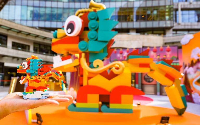 「龍躍拼新春」歡慶到元宵！放大30倍巨型龍年限定積木組，等你來打卡！