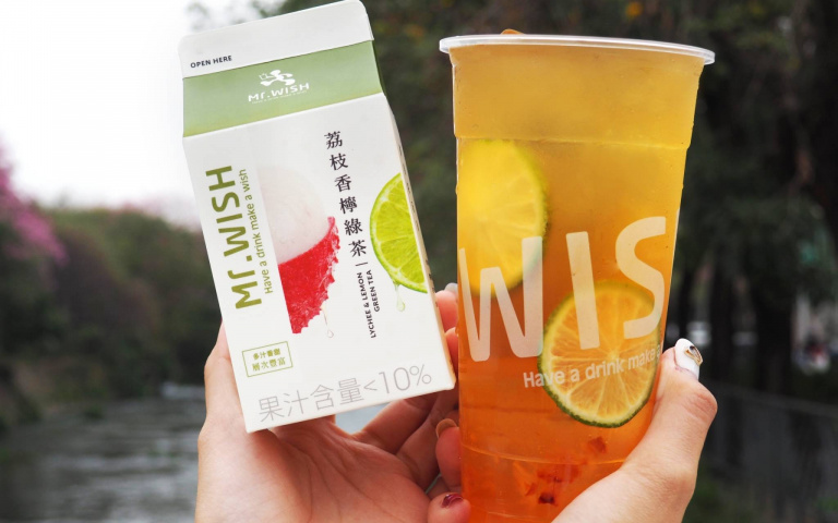 手搖飲品牌Mr.Wish在「全家」獨家販售！荔枝香檸綠茶享2件59元！