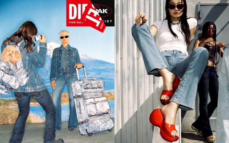 DIESEL雙聯名火力全開！吸睛Melissa波紋果凍鞋、百搭EASTPAK牛仔背包，潮人搶先帥一波