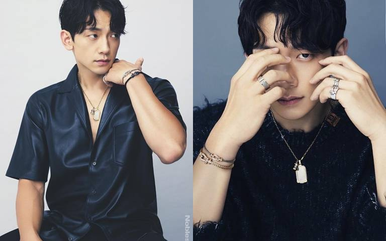 南韓天王Rain超有男人味！一身黑色勁裝詮釋FRED男士珠寶眼神超勾人！隔著螢幕都電力滿分！