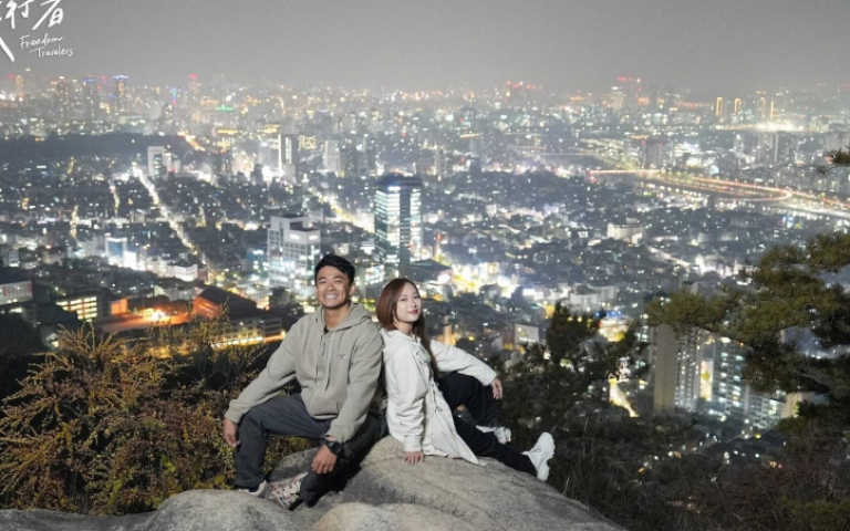 融融、咪蕾韓國自駕迎來終章　登「天國的樓梯」俯瞰首爾百萬夜景