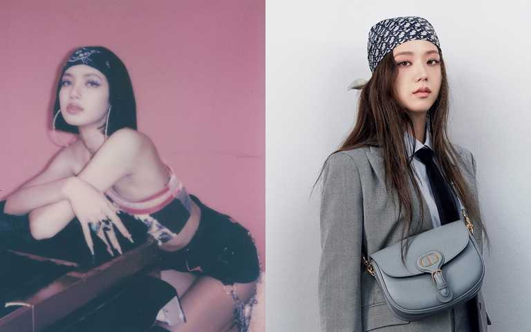 快把家裡的絲巾拿出來!BLACKPINK Lisa、Jisoo為女孩示範今年秋冬最流行的頭帶髮型!