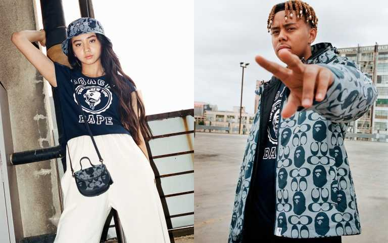把猿人藏在老花裡!COACH再度攜手日本潮牌BAPE,找來木村光希示範高級感潮流穿搭