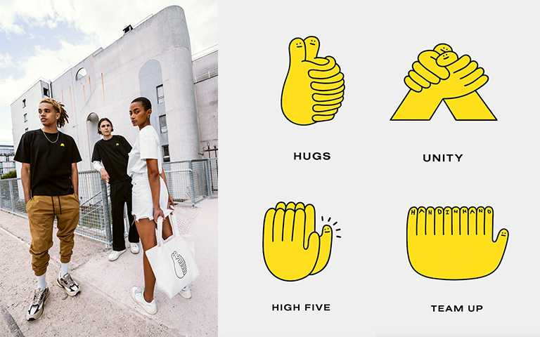 疫情時代的溫暖品牌HAND IN HAND！療癒「牽手」logo放上潮流單品，混亂中依舊握緊彼此的手