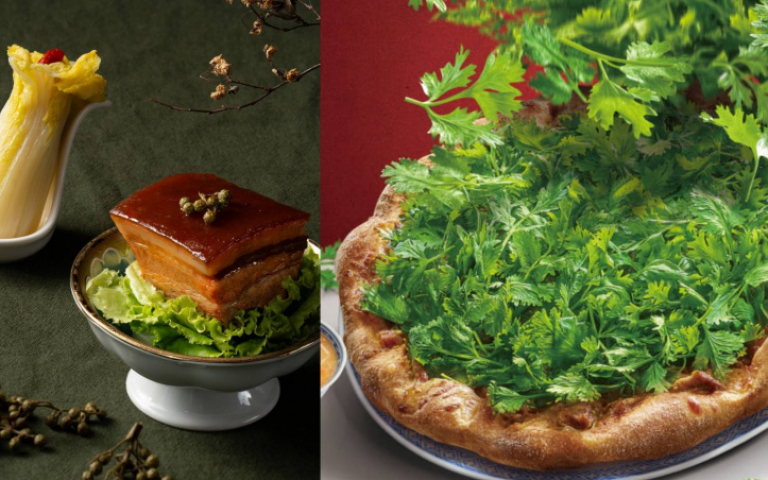 創意大比拚　故宮國寶翠玉白菜、肉形石吃下肚　香菜肉羹比薩限時開賣