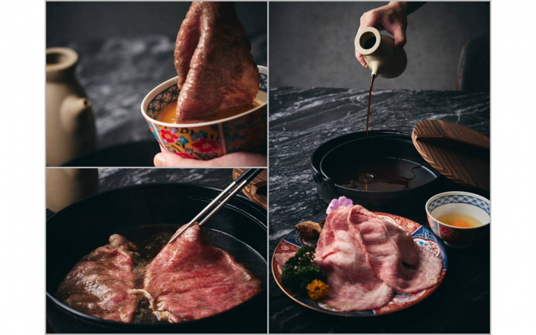 「橋山壽喜燒」提供專業桌邊服務，帶你品味道地關西風情