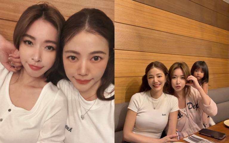 許路兒曬「兩代同堂女神照」！攜手妹妹許維恩＋可愛姪女入鏡　超仙混血臉基因太強大：這一家根本神顏盛宴