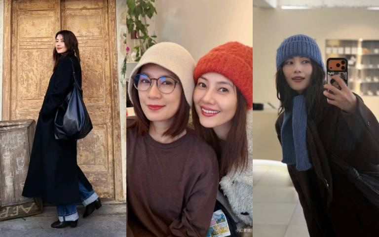 周芷若與趙敏同框？高圓圓＋賈靜雯合照美到上熱搜！女神私服街拍教科書級、一頂毛帽秒變焦點