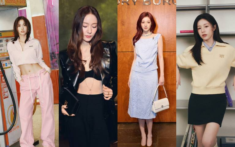 女星穿搭心機全公開！Krystal皮衣裡面竟然這樣穿？MOMO腹肌開外掛、宋雨琦天藍洋裝美到封神