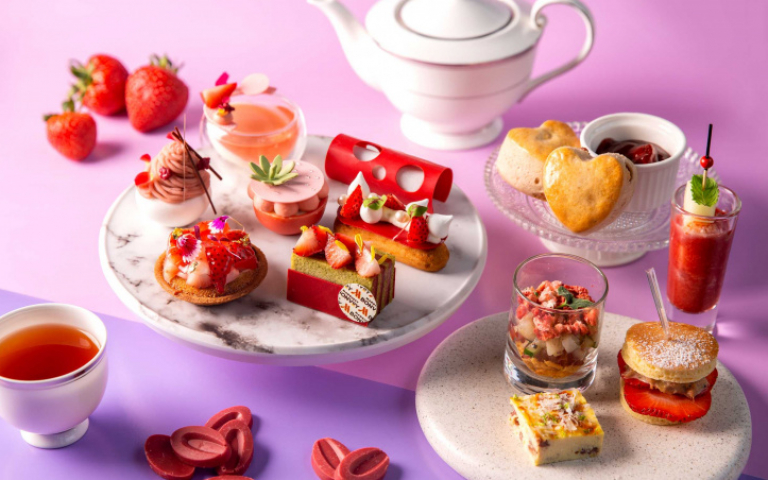 美拍系粉紅草莓甜點、下午茶　專治秋冬公主病