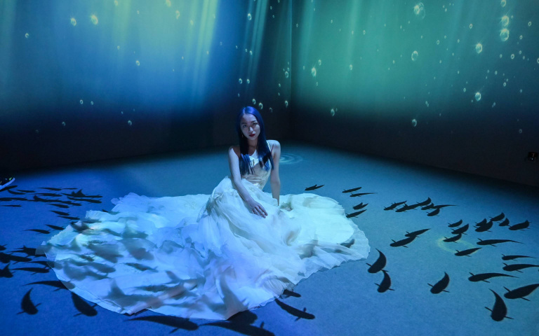 網美IG拍起來！360°環繞式「光之影海洋展」登場，用閃光燈拍攝，會出現超特別畫面