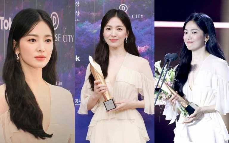 宋慧喬演了27年，終於靠《黑暗榮耀》封后！41歲在百想藝術大賞上卻看起來超凍齡，全場最美！