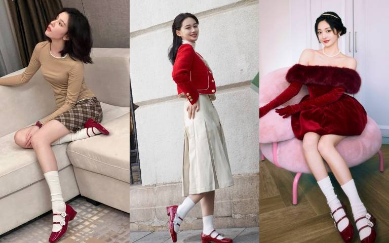 女明星人手一雙的ROGER VIVIER 2024新年限定系列瑪莉珍鞋!只要搭白色短襪就能穿出可愛名媛風!