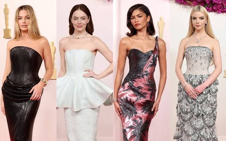 奧斯卡紅毯五美！影后Emma Stone亮到在發光、千黛亞印花禮服秀完美S曲線！