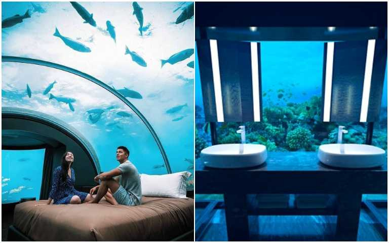是誰住在深海的飯店裡!馬爾地夫海底villa,和鯊魚、海龜一起睡覺不是夢