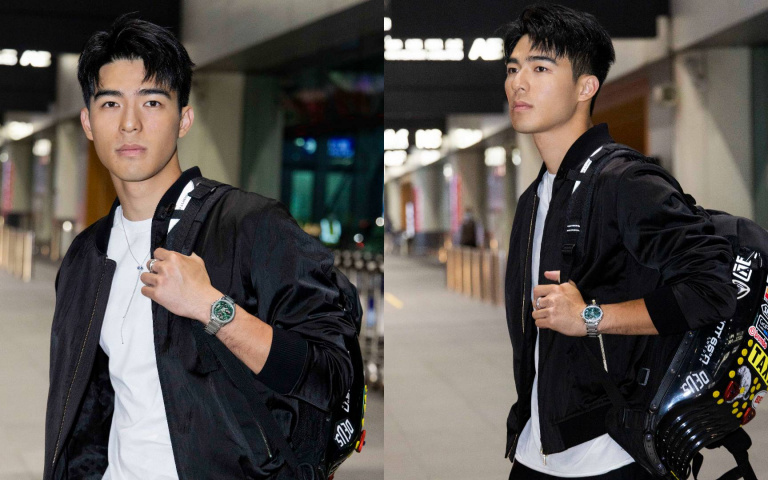 2023日內瓦高級鐘錶展／陳昊森的機場時尚，百萬伯爵精品搭配硬殼背包，休閒中帶出奢華感