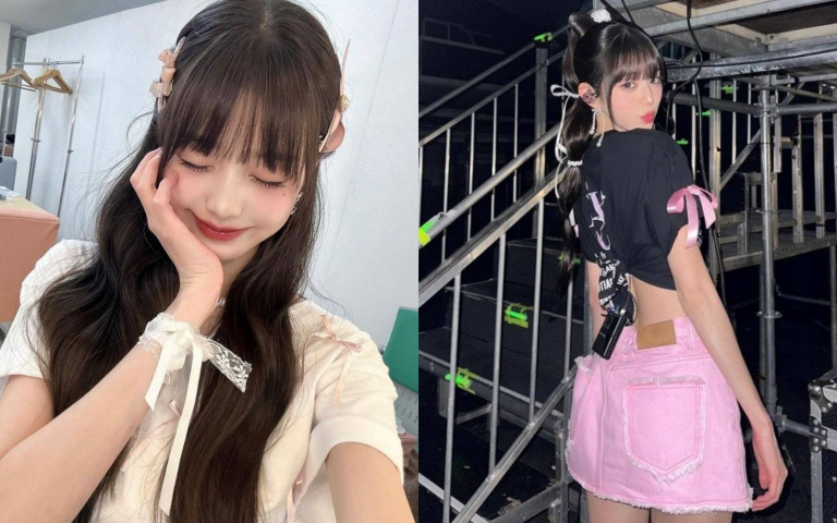 太可愛了!IVE張員瑛私服最愛的「Bowcore穿搭」在女孩圈掀起蝴蝶結風潮!