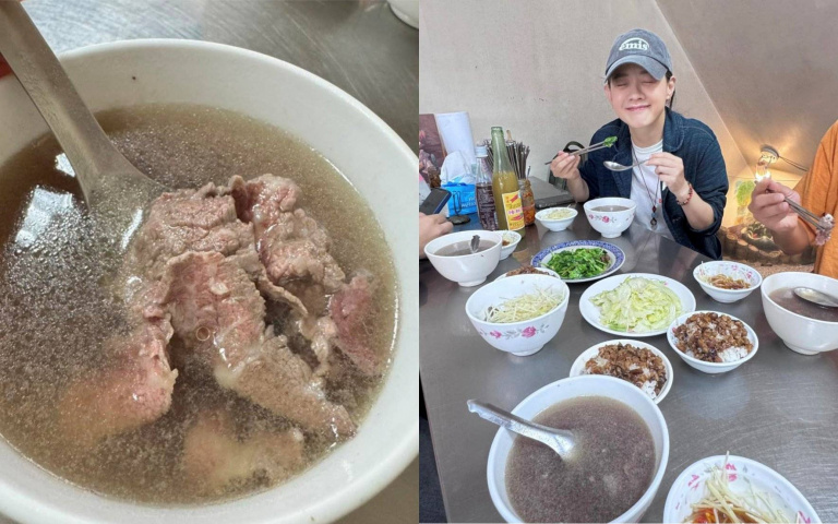 女星台南行「這家店」狂喝3碗牛肉湯被問爆!神人搜出店家名:真的是全台南第一名!