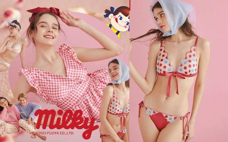 PEACH JOHN x不二家「milky」糖果聯名系列太可愛！全系列都想包套收藏！