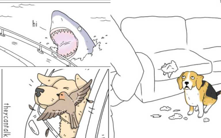 「如果動物會說話」15張插畫讓可惡的事都變可愛了!