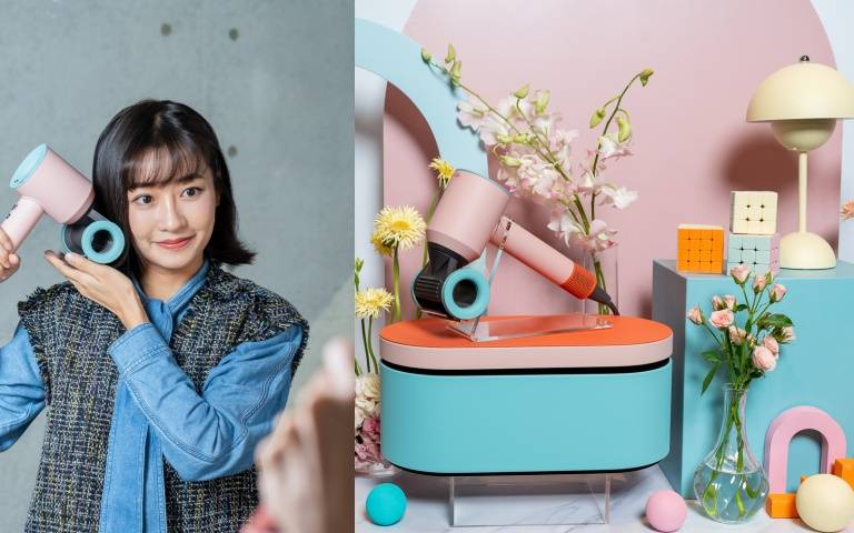 買來送女友或老婆、媽媽保證中！Dyson Supersonic™ 吹風機全新限定版是炫彩粉霧拼色，超粉嫩太美！