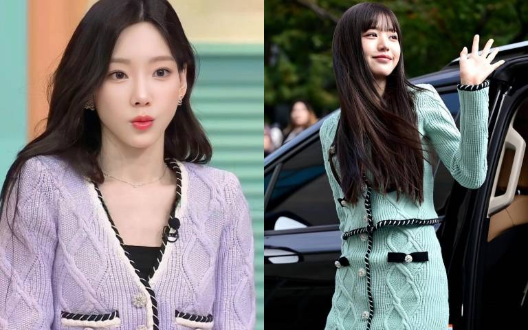 現在南韓最流行的『名媛風套裝』！IVE張員瑛、太妍都改穿針織套裝大秀甜美女人味！