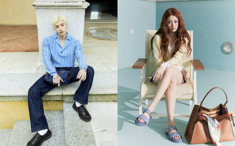 方燦穿上FENDI早秋系列、示範最強男友風！許允真粉嫩風搭配爆款FENDI Way、優雅氣質拉滿